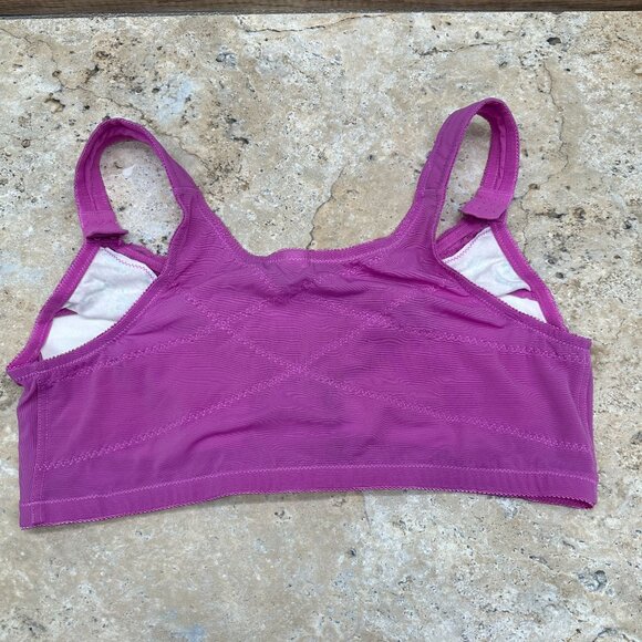 Comfort Choice Bra Womens Size 40C Multicolor Floral Front Closure Mesh Wireless - Picture 3 of 7